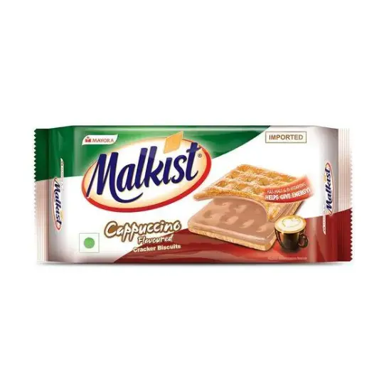 Malkist Cappuccino Crackers Biscuits, 144g Pouch