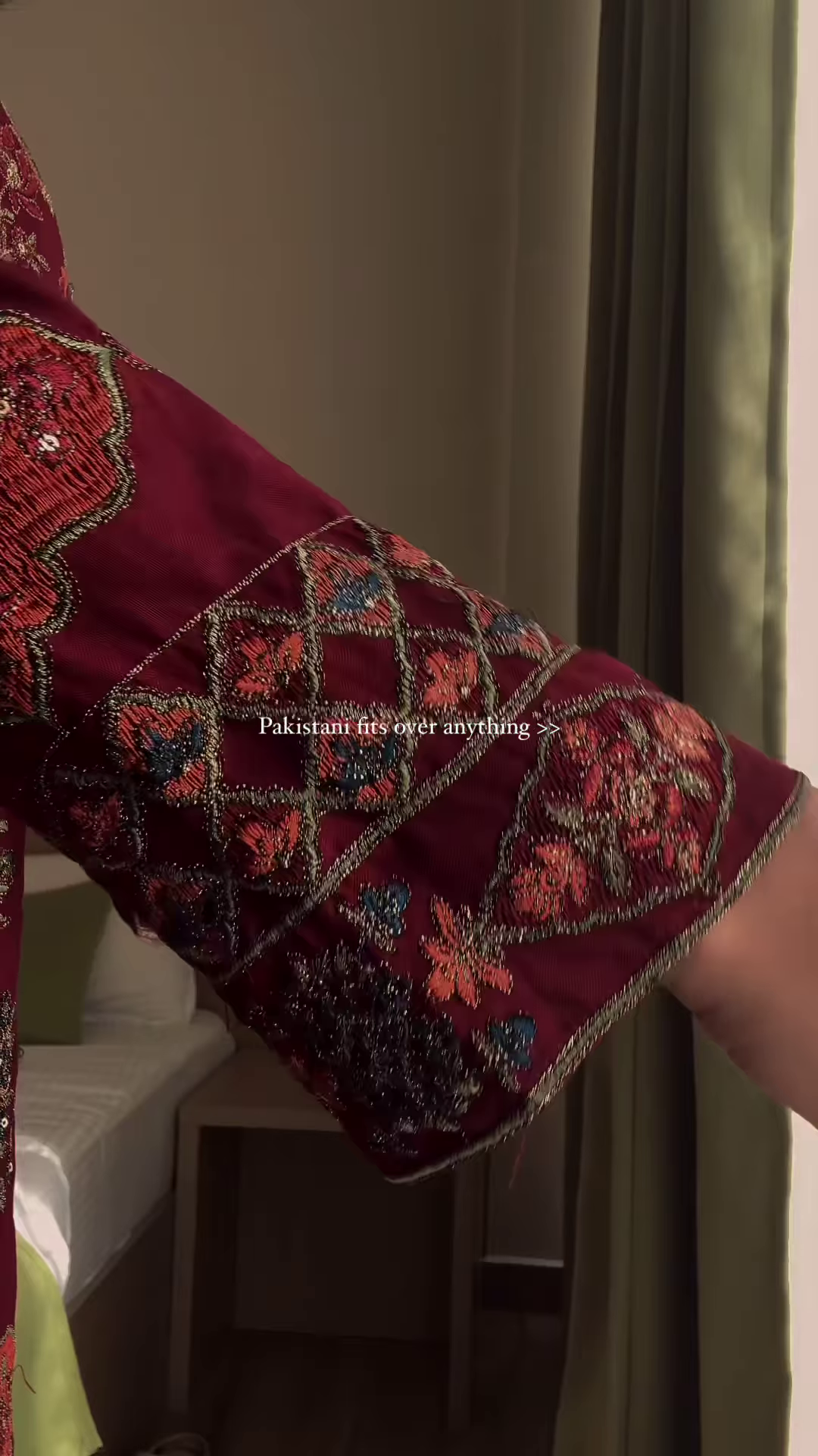 Luxurious Maroon Pakistani Embroidered Suit with Dupatta - Image 3