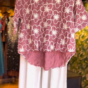 ๐ธ Mauve Blossom Floral High-Low Co-Ord Set (2-Piece)