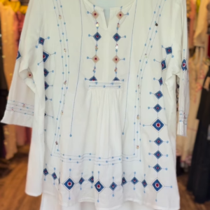 Ivory Mirage โ Hand-Embroidered Cotton Co-ord Set