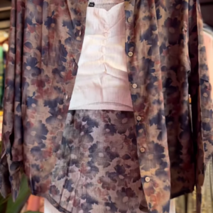 Urban Boho โ Abstract Print Linen Co-ord Set