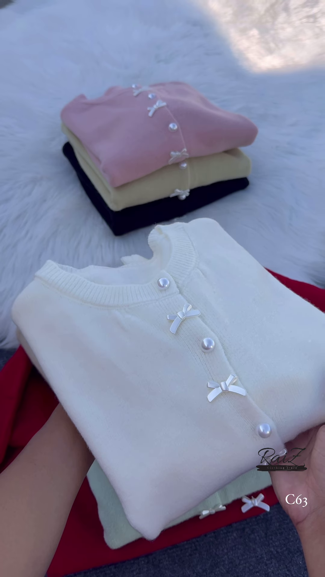 Pearl Bow Cardigan β Soft, Elegant, and Sweetly Feminine β¨π - Image 6