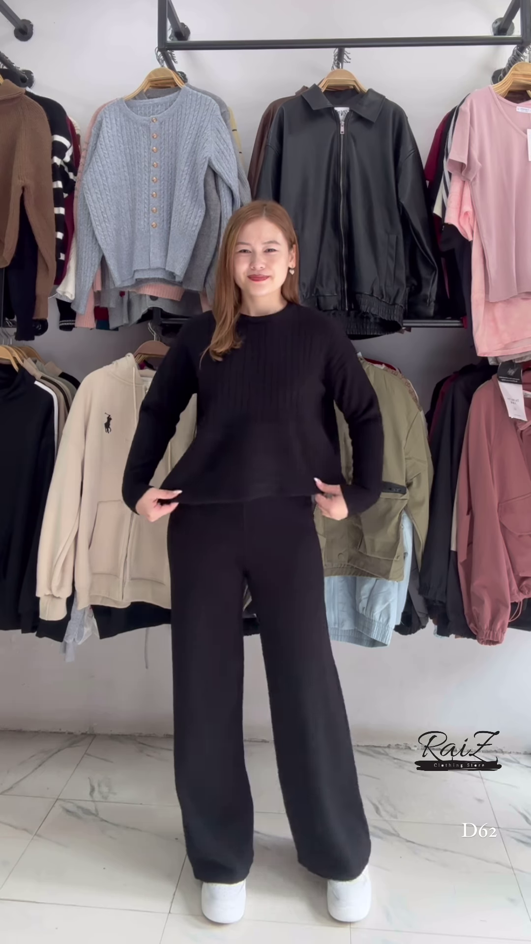 Solid Knit Co-ord Sets π§Άπ€ With Sweater & Matching Bottoms β Black, Red & Purple Variants - Image 2