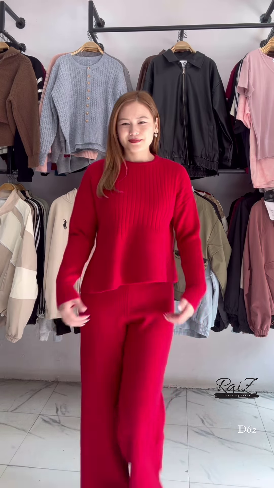 Solid Knit Co-ord Sets π§Άπ€ With Sweater & Matching Bottoms β Black, Red & Purple Variants - Image 4