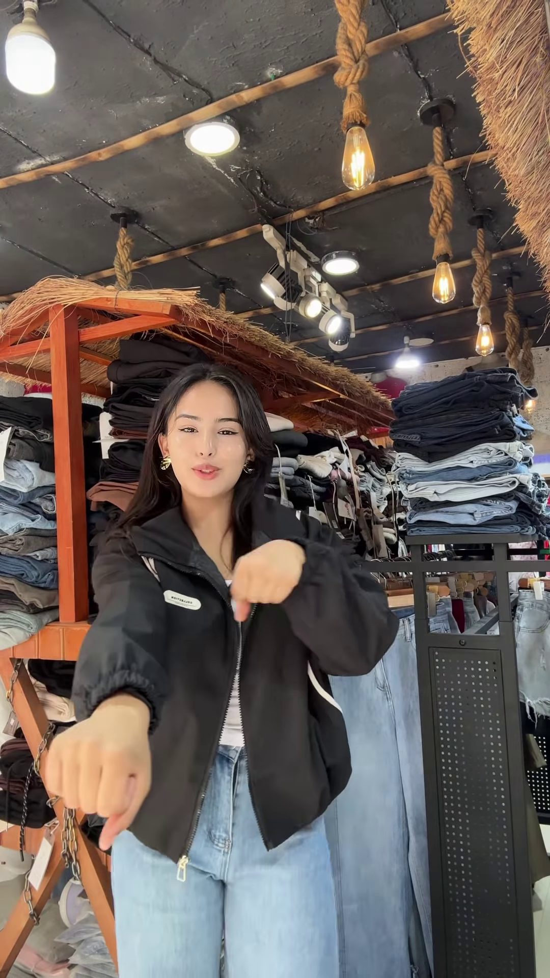 Women's Casual Zip-Up Jackets π§₯β¨ β Yellow, White & Maroon Variants Styled in Rustic Store Setting - Image 2