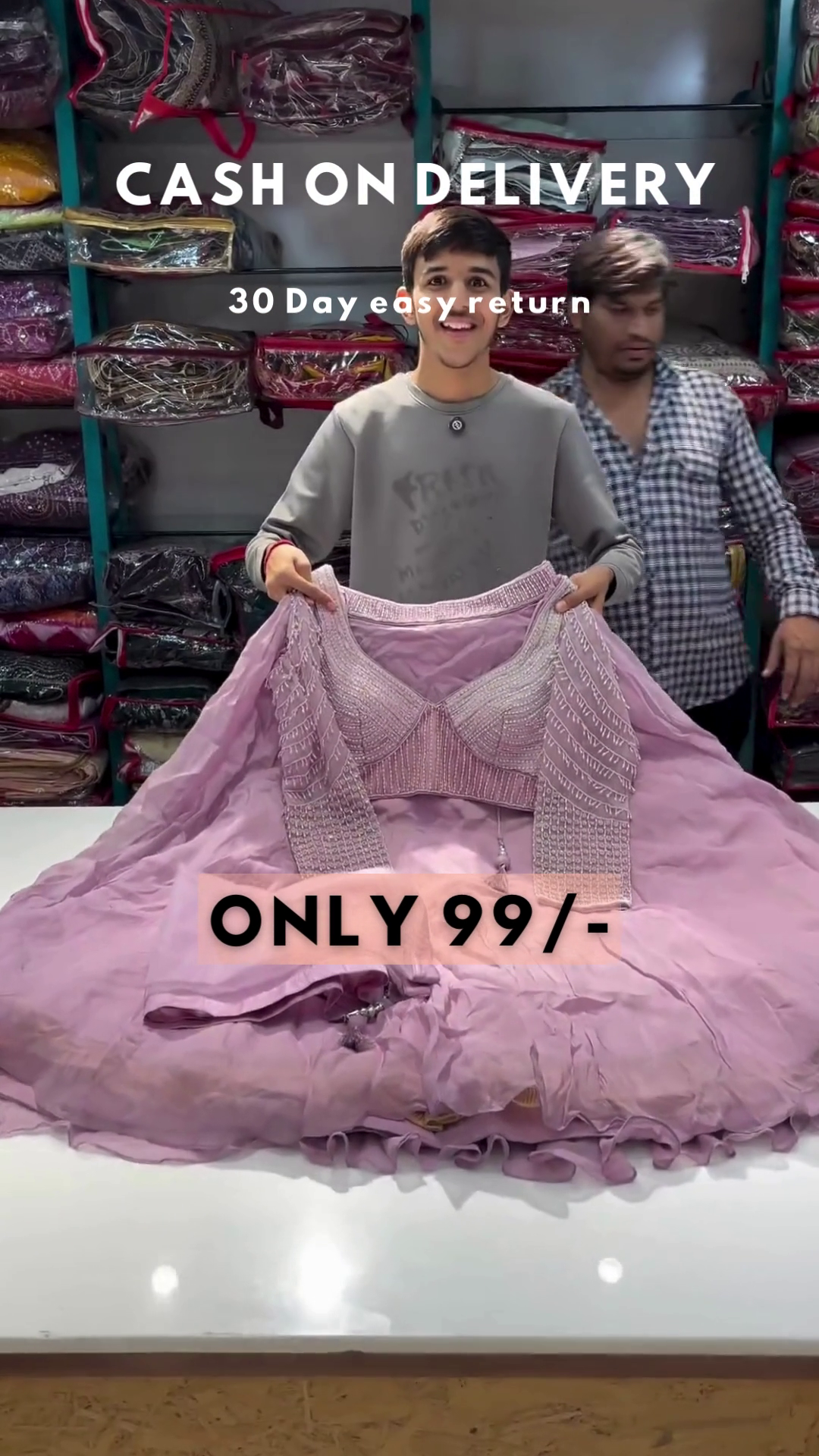 Lilac Enchantment: Heavily Embellished Designer Lehenga Choli Set