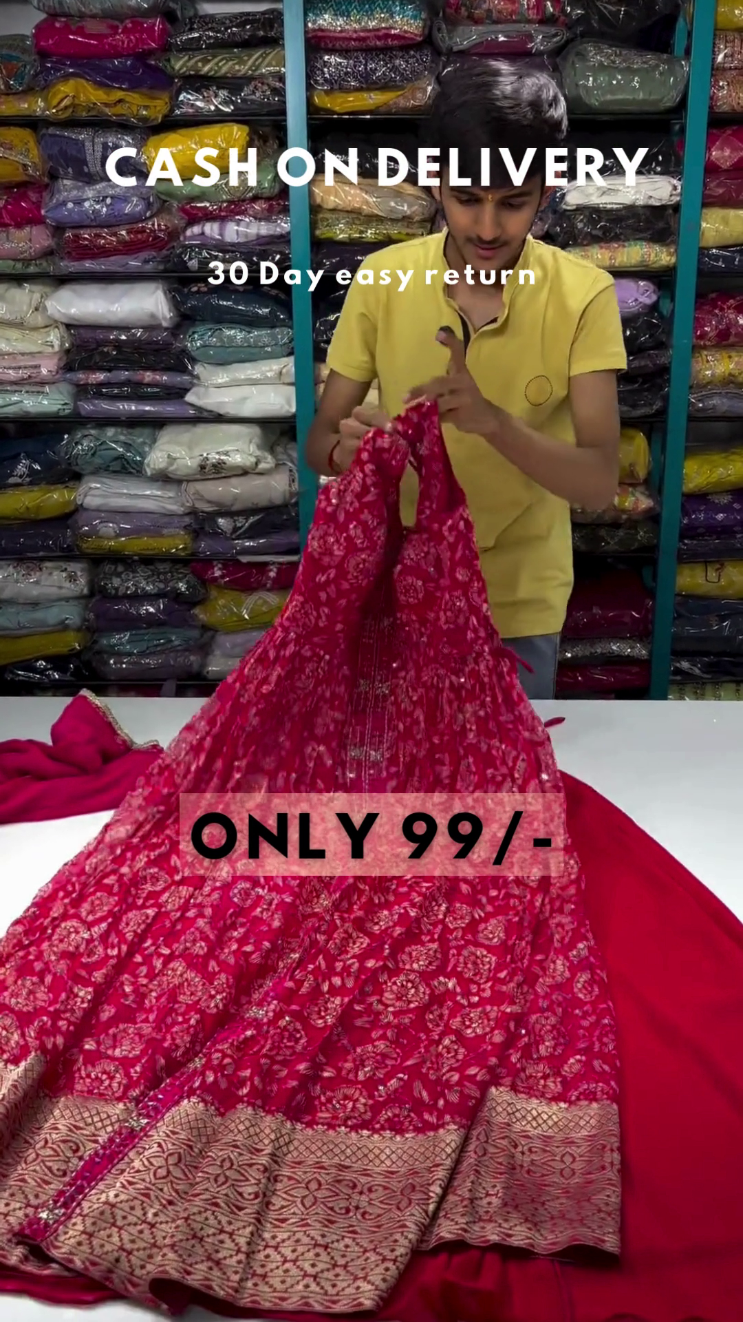 Fuchsia Royalty: Embroidered Floral Anarkali & Lehenga Set - Image 7